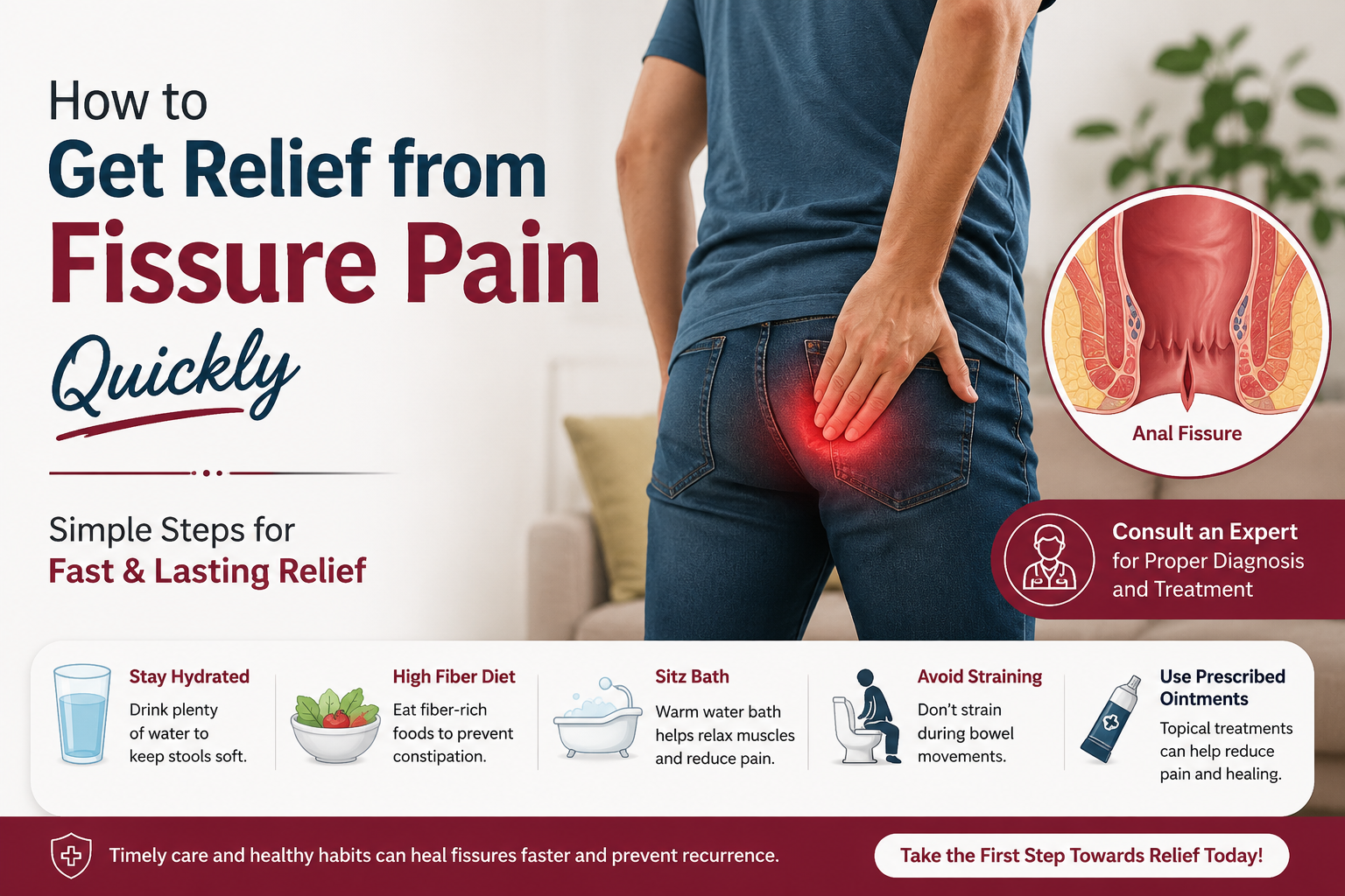 How to Get Relief from Fissure Pain Quickly
