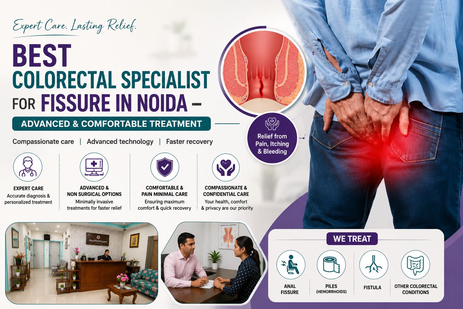 Best Colorectal Specialist for Fissure in Noida – Advanced & Comfortable Treatment