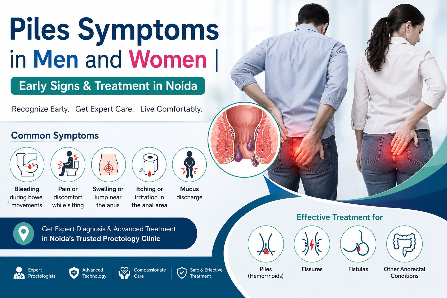 Piles Symptoms in Men and Women